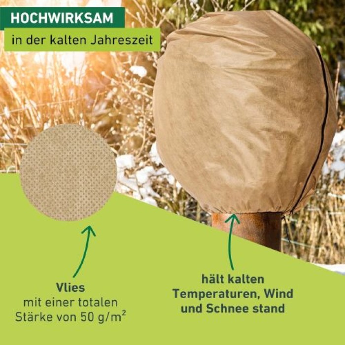 Windhager Winter-Vlieshaube PROTECT, 1,1 x 1,1 m, beige, 06832