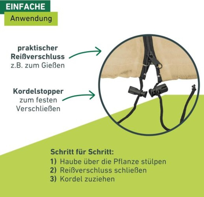 Windhager Winter-Vlieshaube PROTECT, 1,1 x 1,1 m, beige, 06832