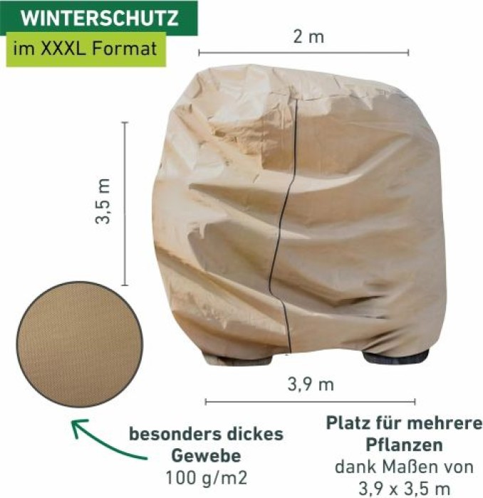 Windhager Winter-Vlieshaube SUPERPROTECT XXXL, 3.9 x 3.5 m, 07438