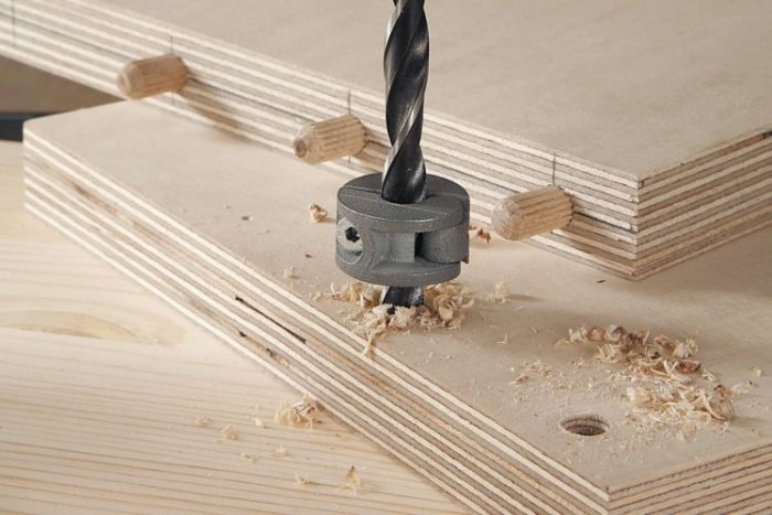 Wolfcraft 3 Tiefenstopps für Bohrer - Durchmesser 6, 8, 10 mm Single 2755000