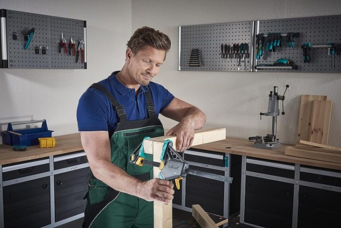 wolfcraft Einhandzwinge PRO 120, 260 x 530 x 45 mm, 3031000