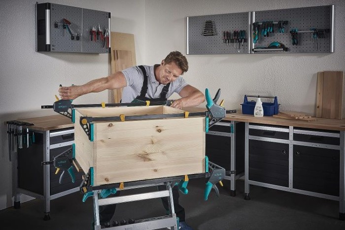 wolfcraft Einhandzwinge PRO 120, 260 x 530 x 45 mm, 3031000