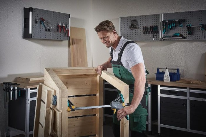 wolfcraft Einhandzwinge PRO 120, 260 x 530 x 45 mm, 3031000