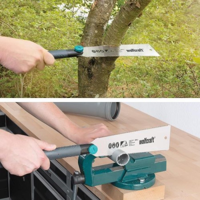 wolfcraft Japansäge, Beidseitig verzahnte Ryoba Handsäge, 240mm, 6951000