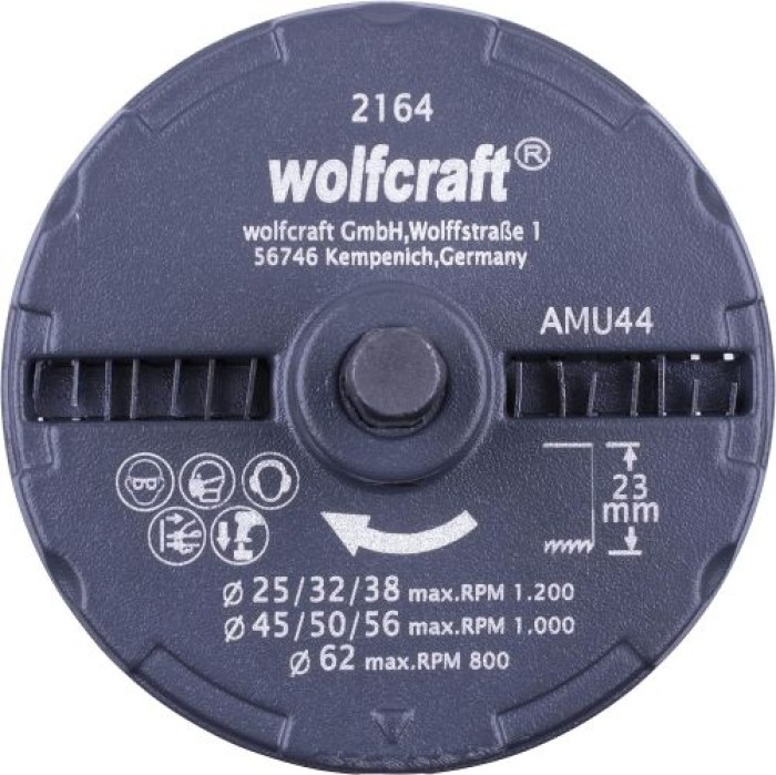 wolfcraft Mehrkranzlochsäge, DM 25–62 mm, Schnitttiefe 23 mm, 2164000