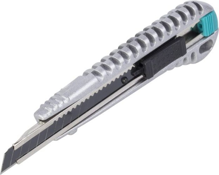 Wolfcraft Metall-Abbrechklingen-Messer 9 mm mit schwarzer Klinge, 4305000
