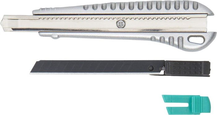 Wolfcraft Metall-Abbrechklingen-Messer 9 mm mit schwarzer Klinge, 4305000