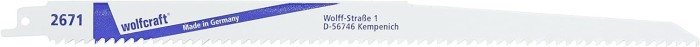 Wolfcraft Säbelsägeblätter BiM, Holz mit Nägel, Kunststoff, 6 - 250 mm, feine Schnitte, 2 Stück, 2671000