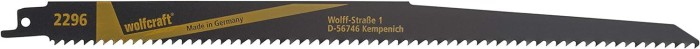 wolfcraft Säbelsägeblätter CV, Holz und Kunststoffe, feiner Schnitt, 2 Stück 280 mm, 2296000