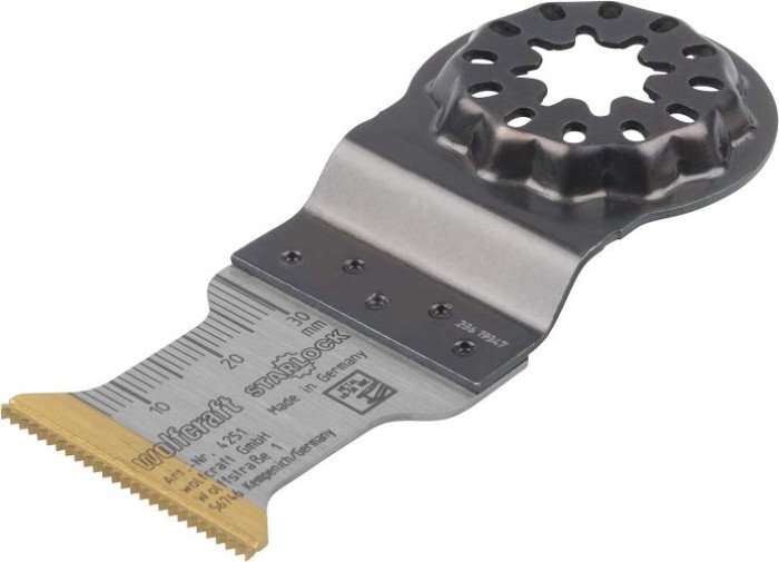 wolfcraft Tauchsägeblatt ˮExpertˮ HM TiN, STARLOCK-Aufnahme, Aluminium, Edelstahl, 4251000