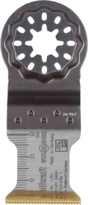wolfcraft Tauchsägeblatt ˮExpertˮ HM TiN, STARLOCK-Aufnahme, Aluminium, Edelstahl, 4251000