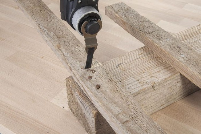 wolfcraft Tauchsägeblatt „PRO“ BiM, Universal-Aufnahme, Holz mit Nägeln, NE-Metalle, 3986000