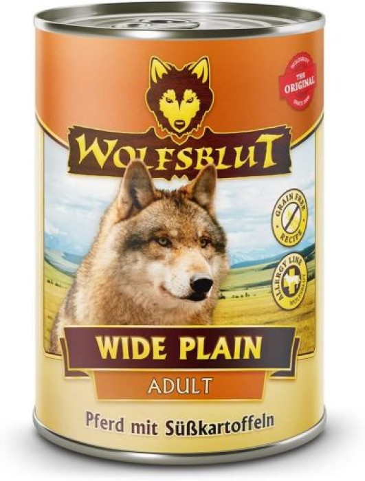 Wolfsblut Adult Wide Plain, Nassfutter, Pferd mit Süßkartoffel, 395g, WB783175