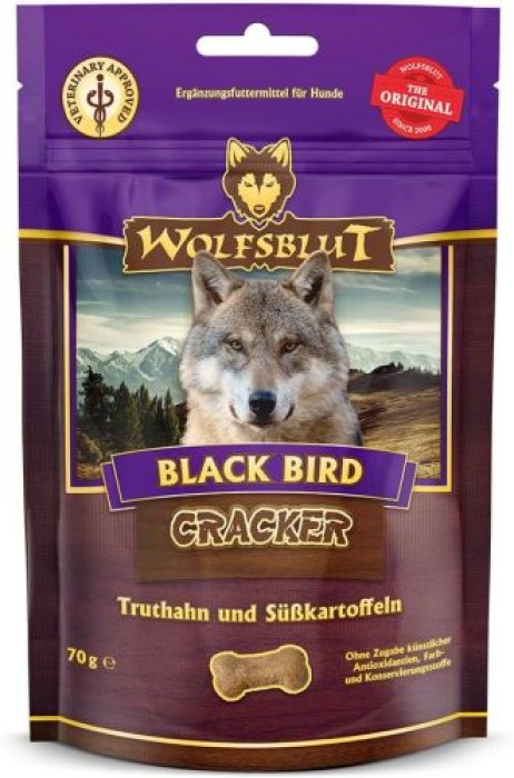 Wolfsblut Cracker, Black Bird, Truthahn und Süßkartoffeln, 70 g, WB785582