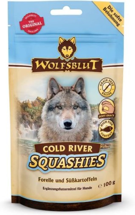 Wolfsblut Squashies, Cold River, Forellle und Süßkartoffeln, 100 g, WB785308